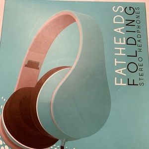 Fatheads folding stereo headphones NIB gift item